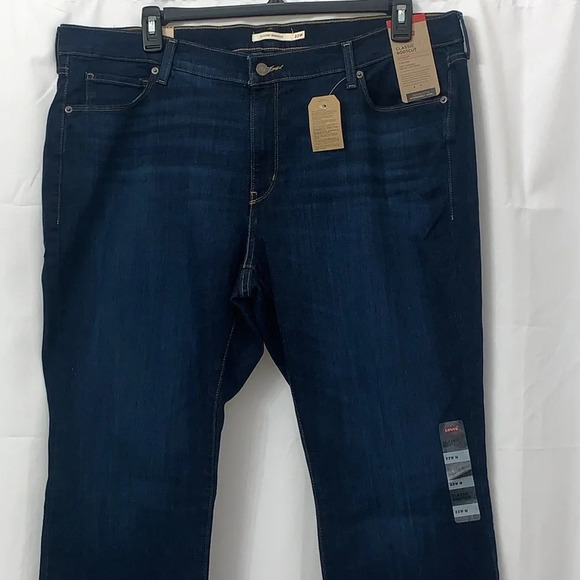 Women’s Levi's Classic Bootcut Mid-Rise Dark Denim Jeans Size W22 NEW WITH TAGS - Picture 3 of 10